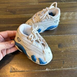 Baby Air Jordan XIV White Obsidian Columbia Blue 3C Retro 14 OG Vintage 2000